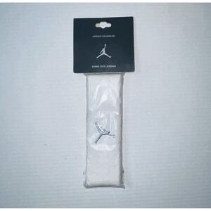 NWT Jordan Sweatband Men's OS White Jumpman‎ Logo Sports Basketball Streetwear